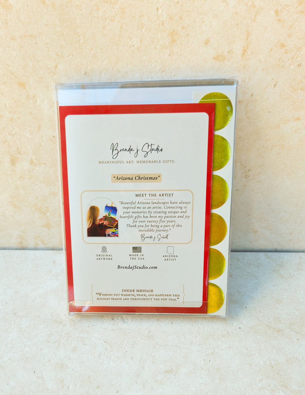 Boxed set of 6 Arizona Christmas cards by Brenda
