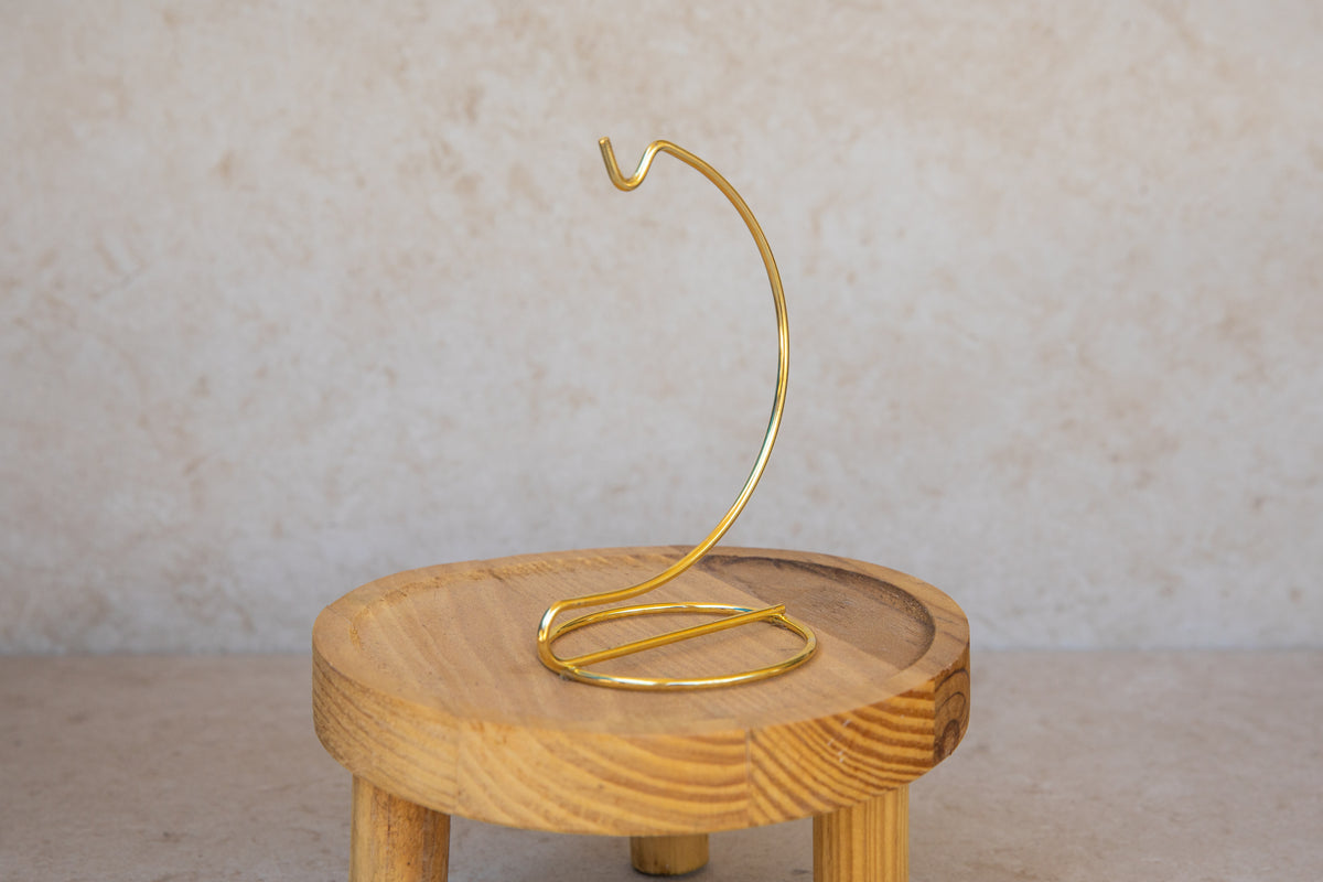 Gold 5-inch display stand for ornaments
