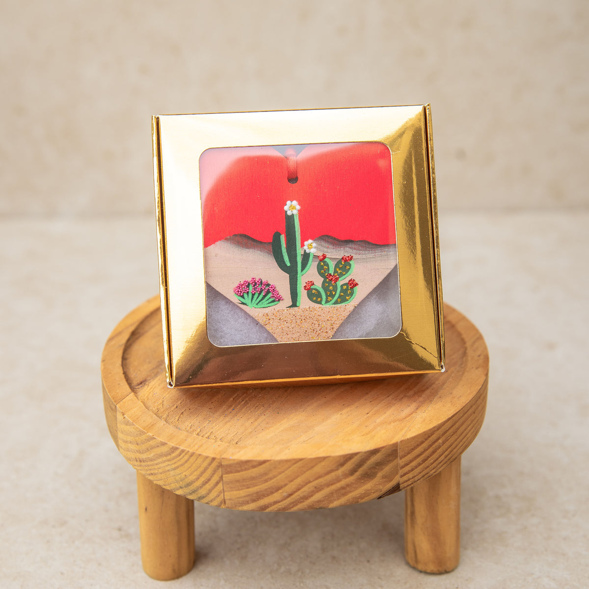 Limited Edition Wooden Red Heart Hand Painted ornament by Brenda