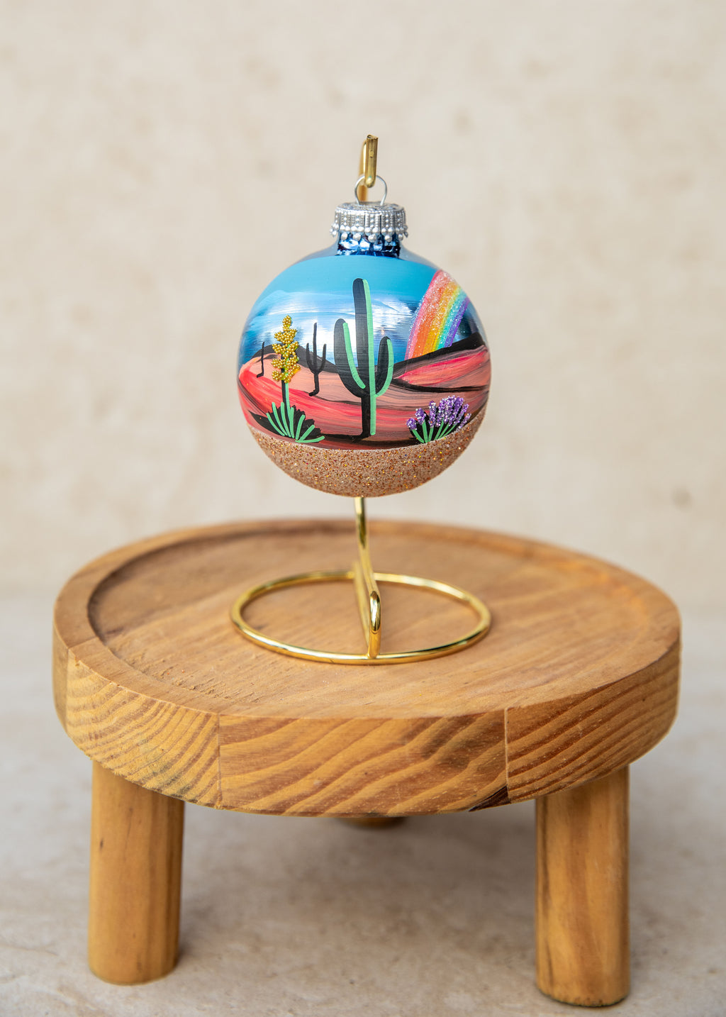 After the Storm Hand Painted glass ornament by Brenda