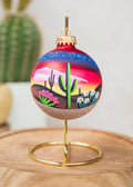 Arizona Sunset Hand Painted glass ornament by Brenda
