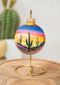 Sonoran Desert Hand Painted glass ornament by Brenda