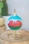Sedona Cathedral Rock Hand Painted glass ornament by Brenda