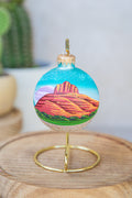 Sedona Bell Rock Hand Painted glass ornament by Brenda