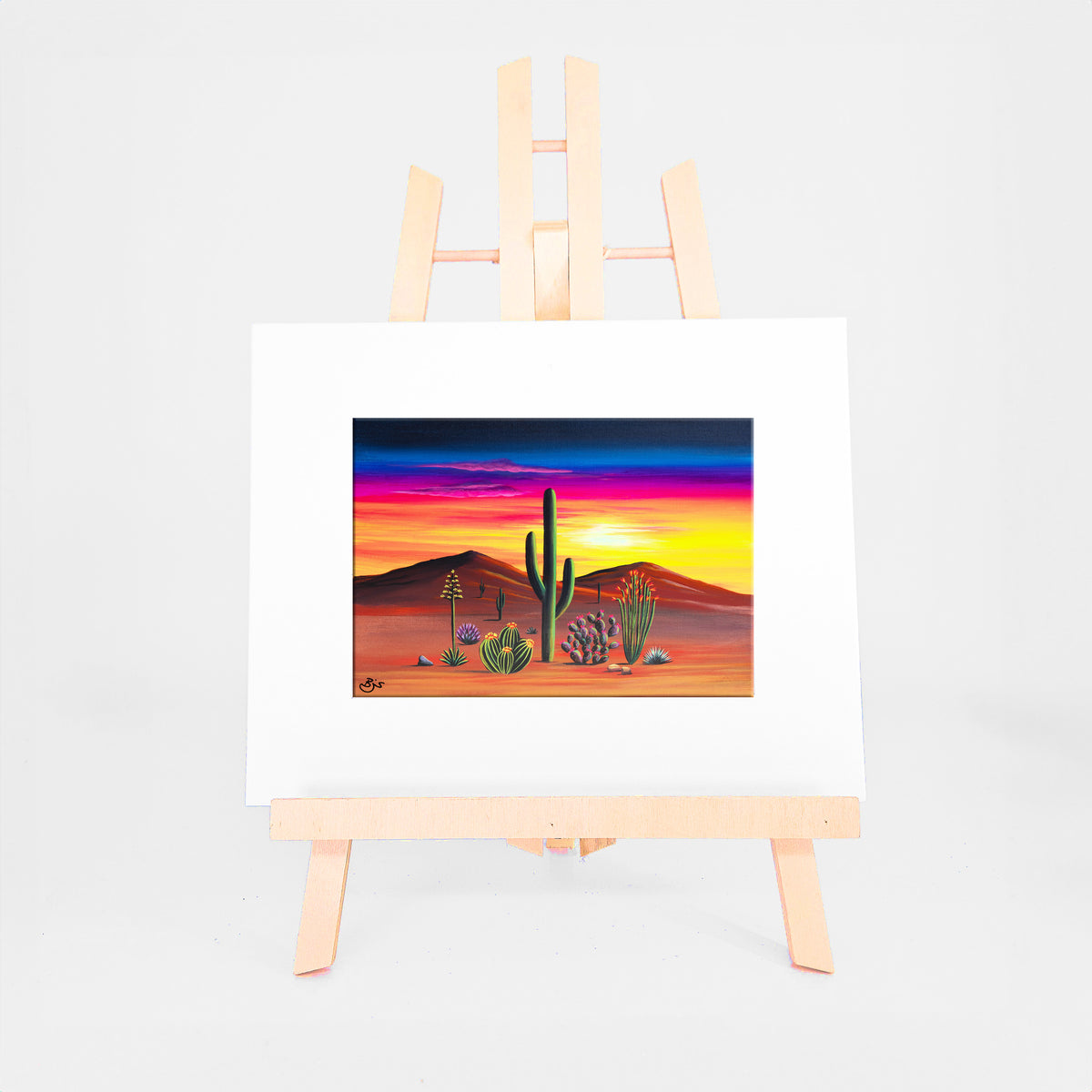 Sunset in Bloom matted 5x7 art print by Brenda