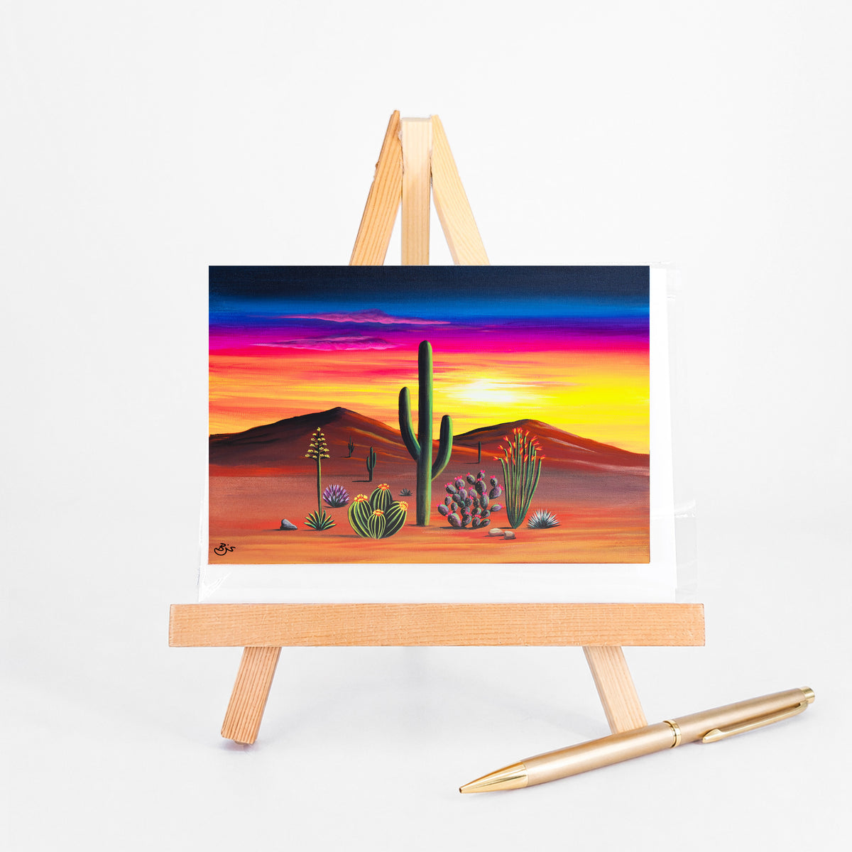 Sunset in Bloom greeting card by Brenda