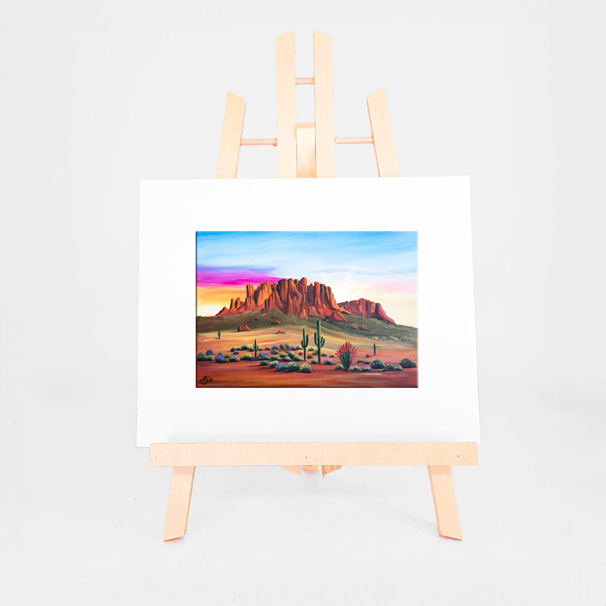 Arizona Sunrise matted 5x7 art print by Brenda
