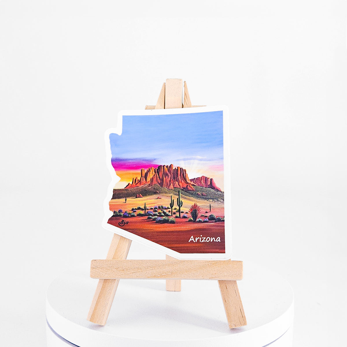 Arizona Sunrise Arizona-shaped sticker by Brenda