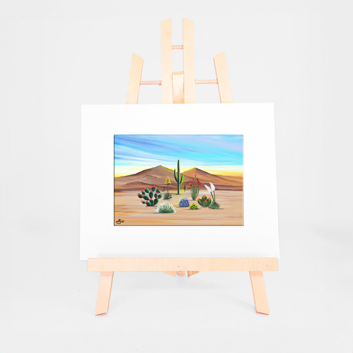 Desert in Bloom matted 5x7 art print by Brenda