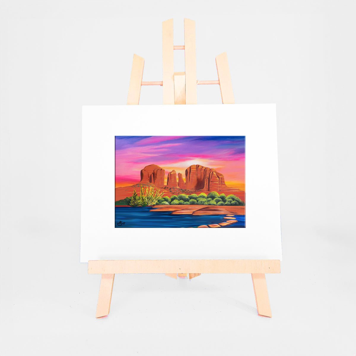 Cathedral Rock matted 5x7 art print by Brenda