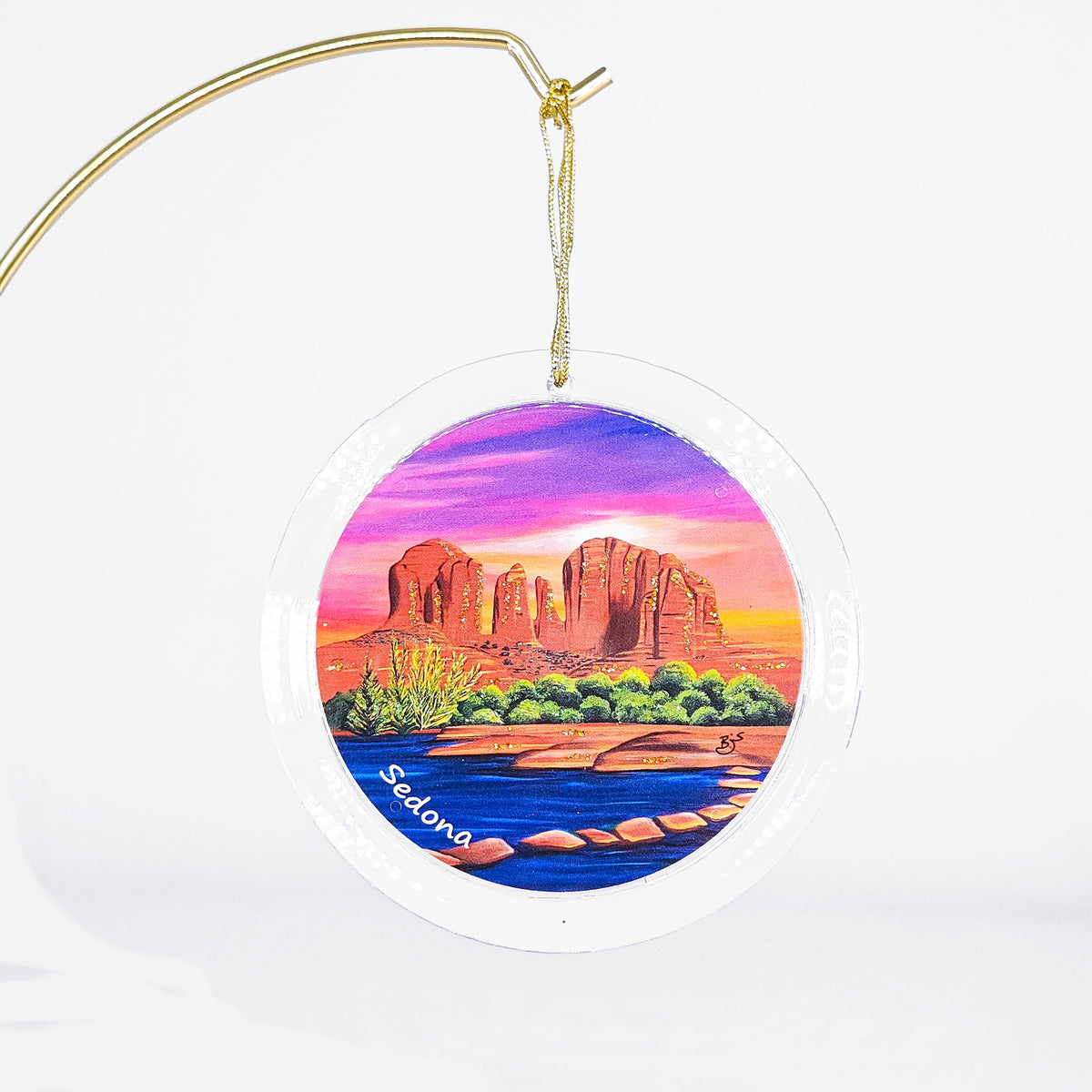 Cathedral Rock clear acrylic art ornament by Brenda