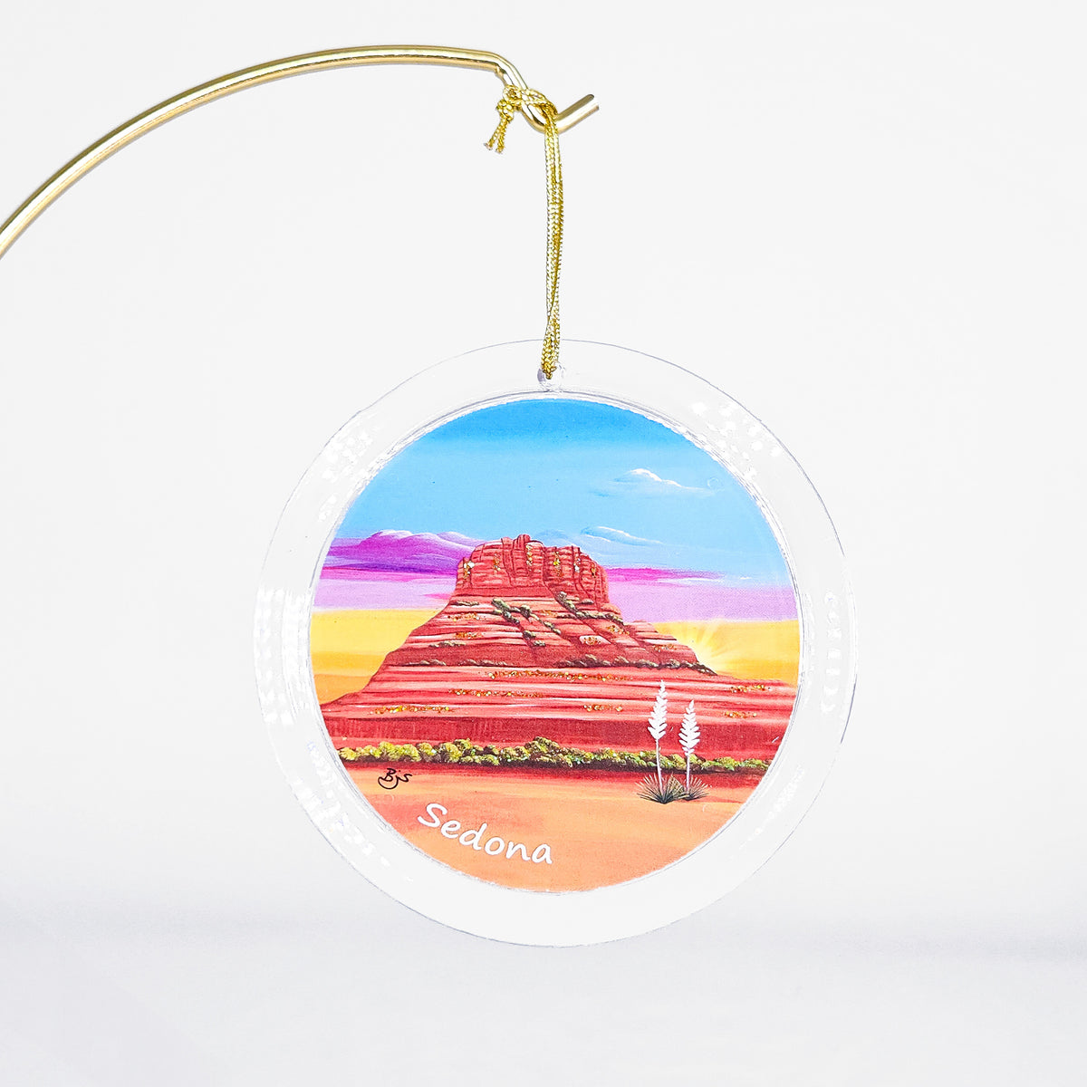 Bell Rock clear acrylic art ornament by Brenda