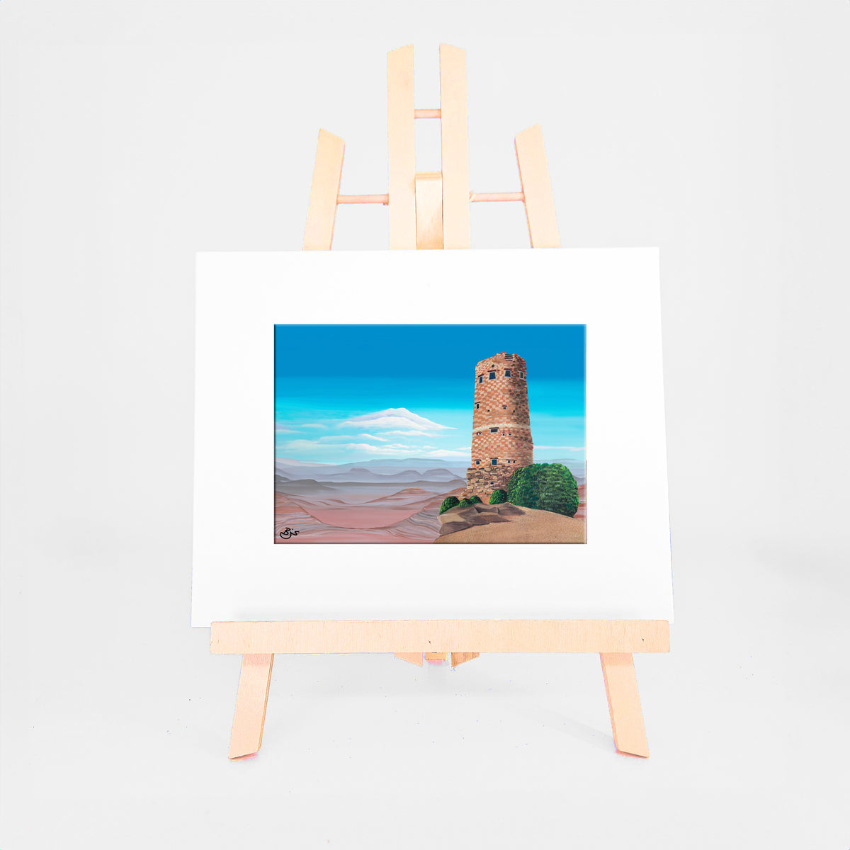Grand Canyon Watchtower matted 5x7 art print by Brenda
