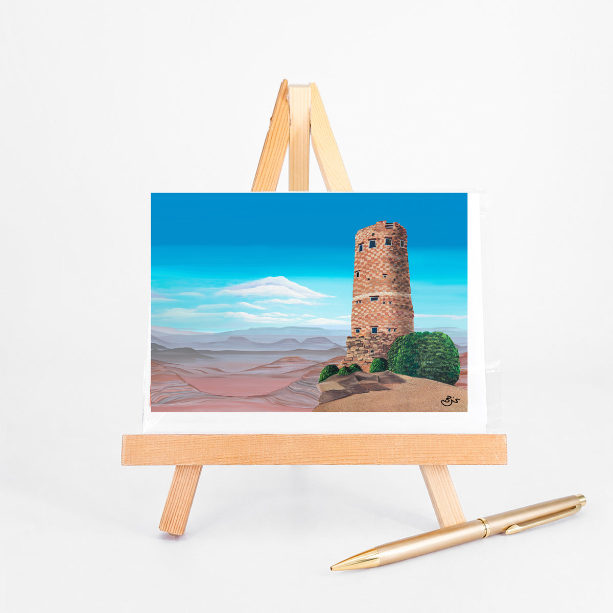 Grand Canyon Watchtower greeting card by Brenda