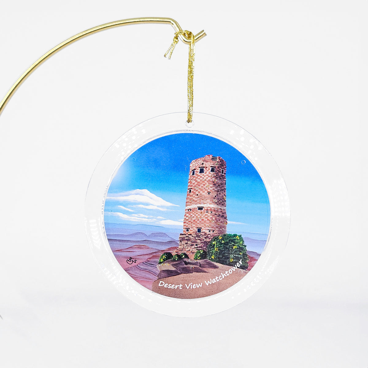 Grand Canyon Watchtower clear acrylic art ornament by Brenda