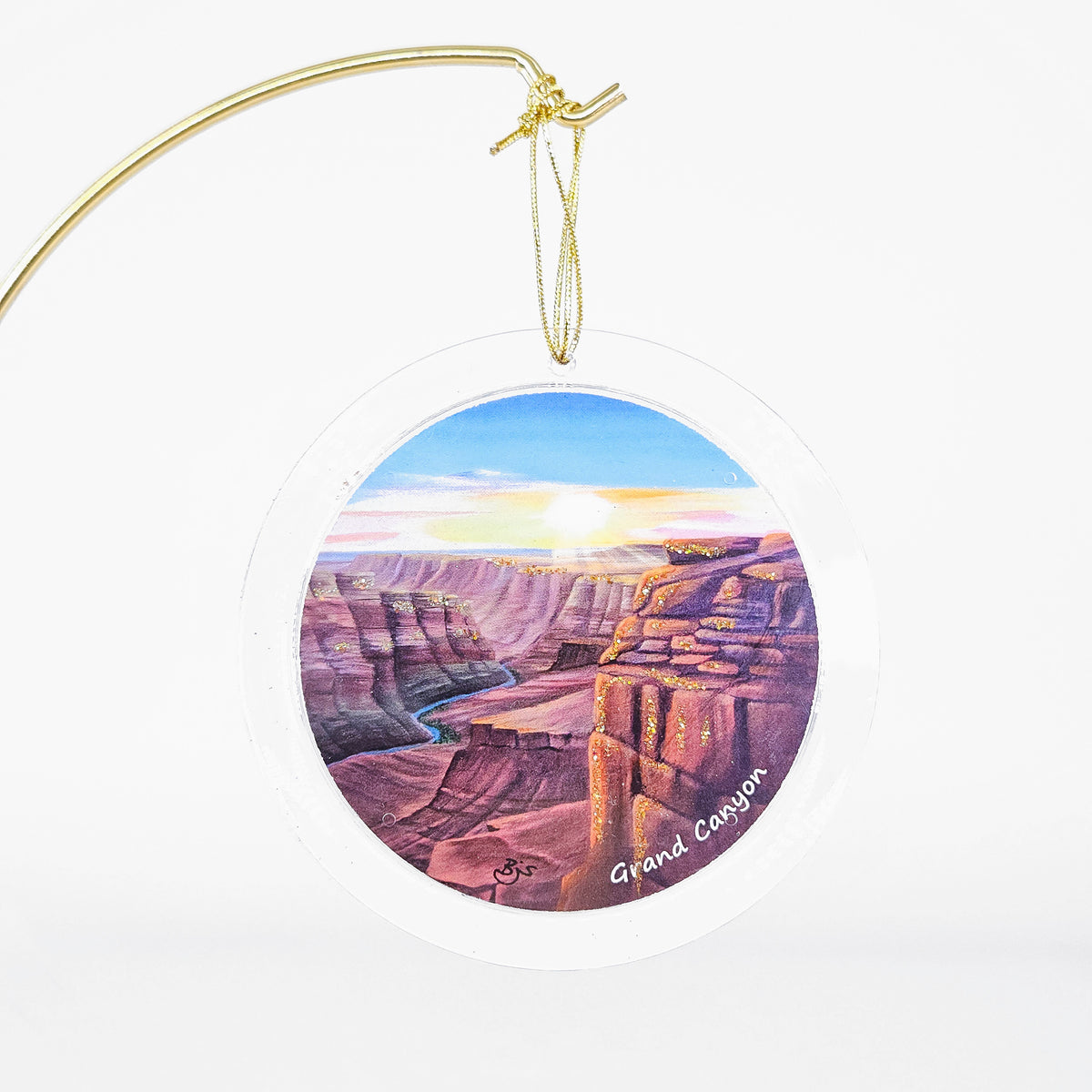 Grand Canyon clear acrylic art ornament by Brenda