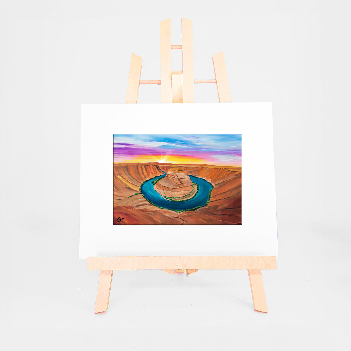 Horseshoe Bend matted 5x7 art print by Brenda
