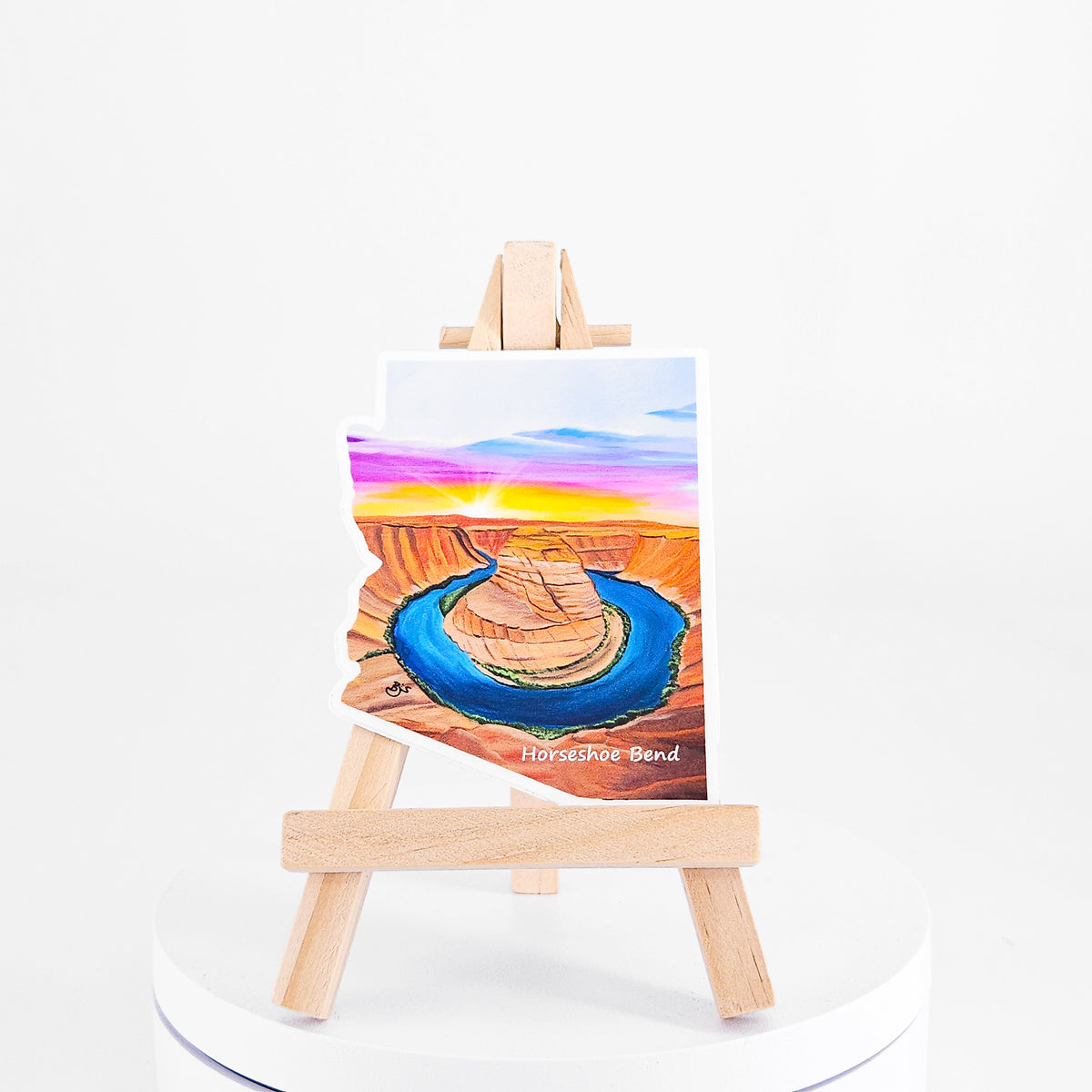 Horseshoe Bend Arizona-shaped sticker by Brenda