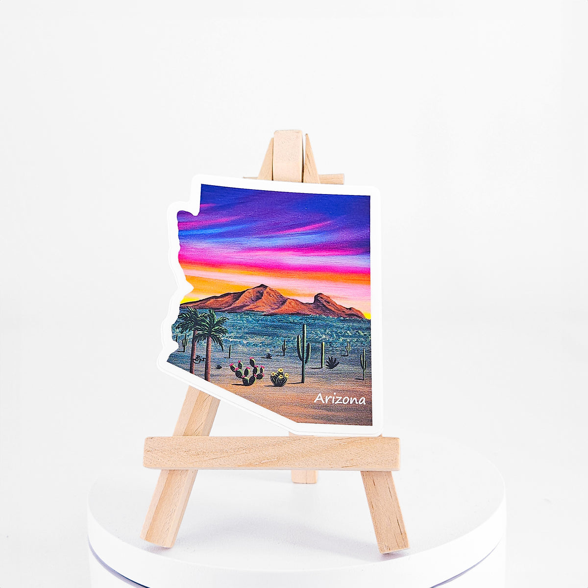 Camelback Mountain Arizona-shaped sticker by Brenda