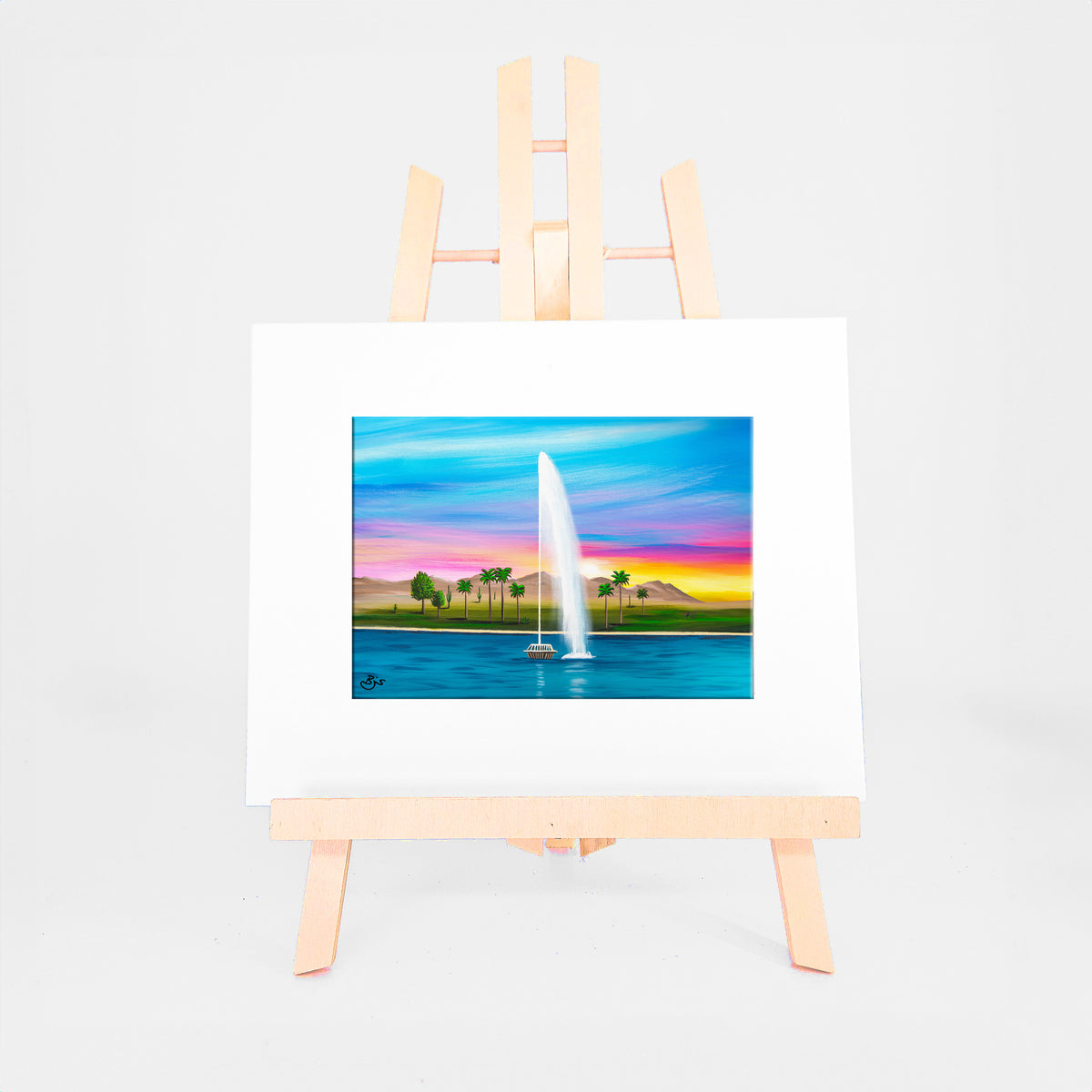 Fountain Hills matted 5x7 art print by Brenda