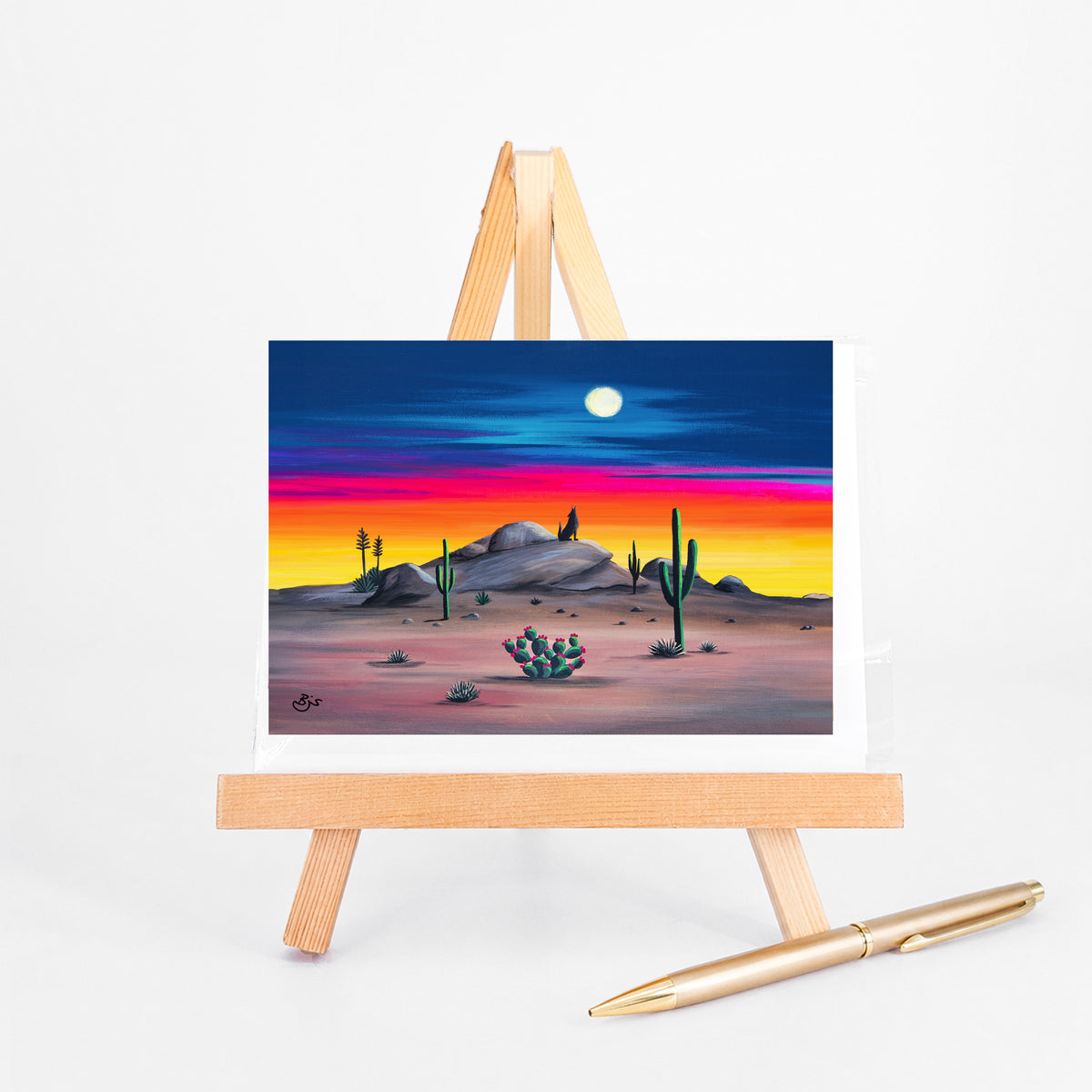 Howlin' Coyote greeting card by Brenda