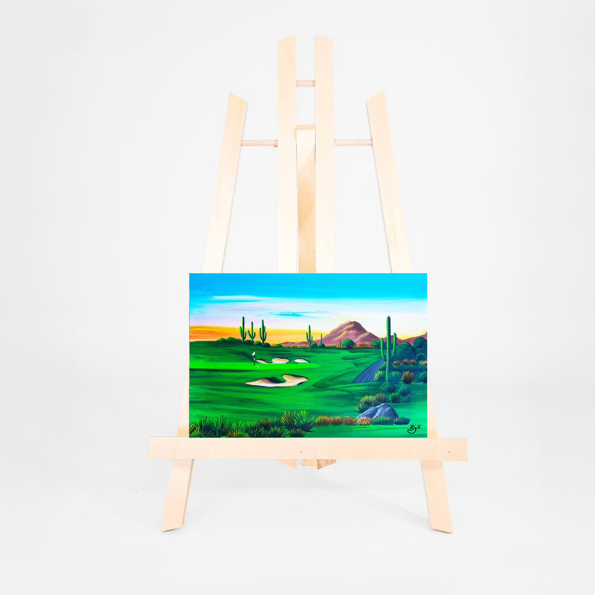 Desert Golf 5x7 art print by Brenda