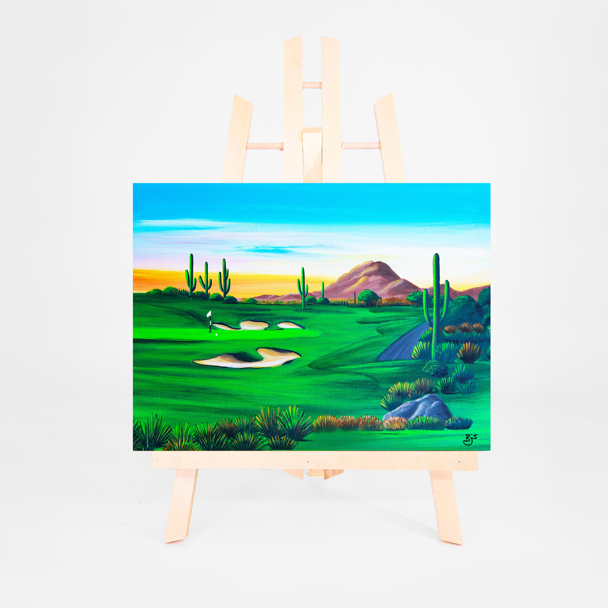 Desert Golf 8x10 art print by Brenda