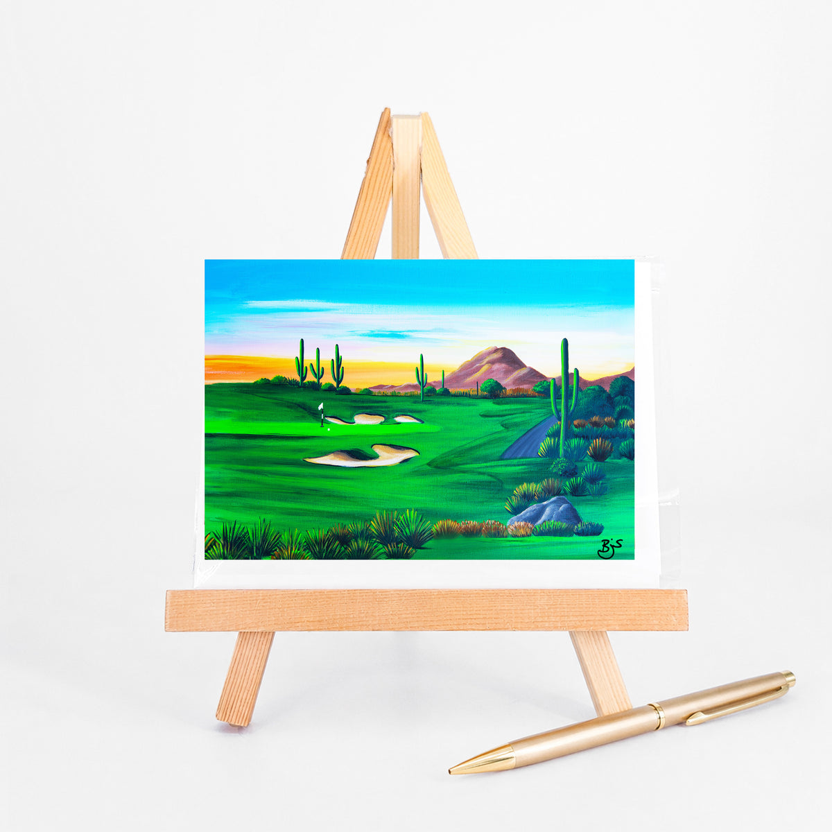 Desert Golf greeting card by Brenda