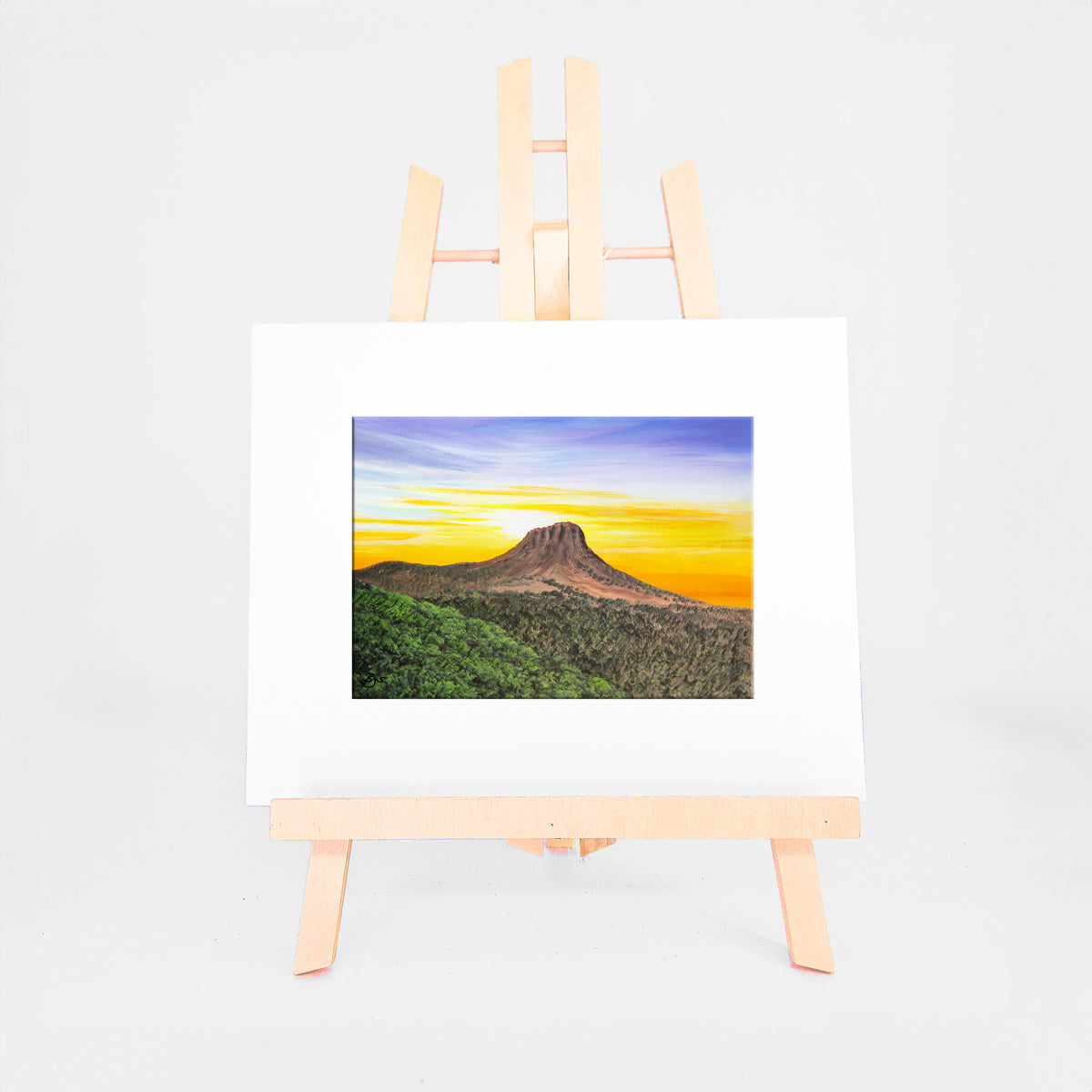 Prescott Thumb Butte matted 5x7 art print by Brenda
