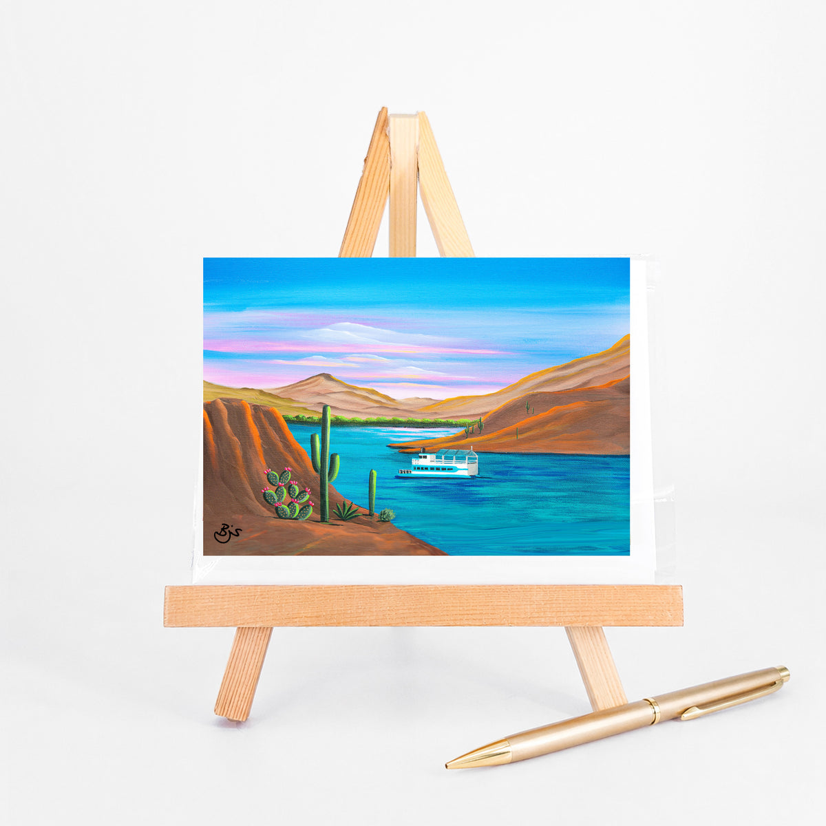 Saguaro Lake greeting card by Brenda