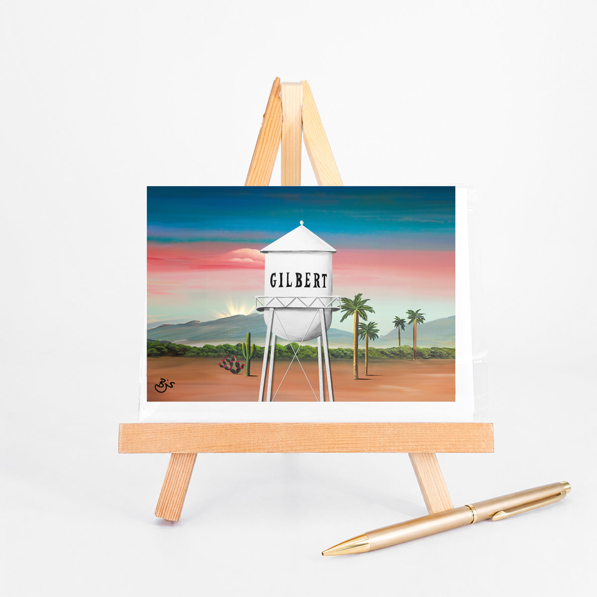 Gilbert Water Tower greeting card by Brenda