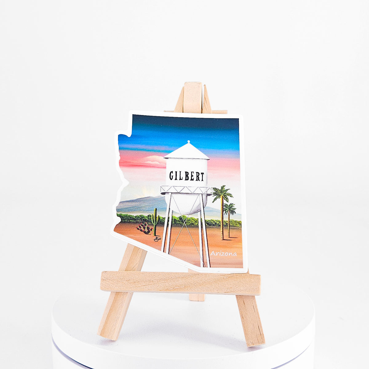 Gilbert Water Tower Arizona-shaped sticker by Brenda